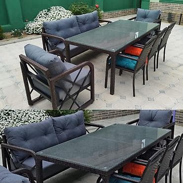 1 divan 2 kreslo 3 stul+ döşəkləri. 1400azn. baha alinib 1 masa — 1