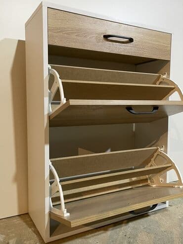 Masalar və oturacaqlar: Yeni, Açılan, 3 qapılı Düz dolab, Ayaqqabı dolabı, Azərbaycan — 5