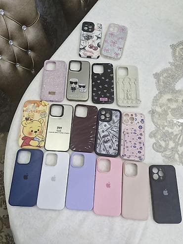 IPhone 14 pro max üçün müxtəlif dizaynlı qoruyucu örtüklər dəsti