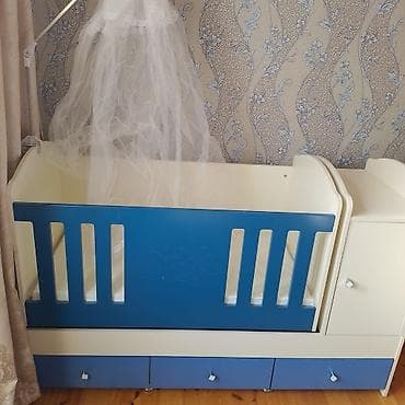 ref: Oğlan və qız üçün, Yeni, Dördbucaq, Beşik, Dəst ilə, Matras ilə, Yellənmə mexanizmsiz — 3