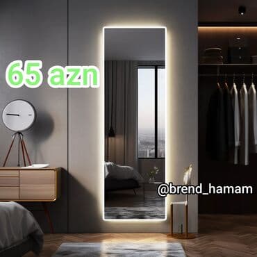 Güzgü Divar üçün, Düzbucaqlı, Arxa işıqlı