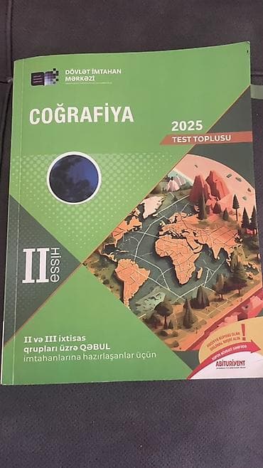 kitablar type 0: Ayri ayriliqda 4 azndir ikisi birlikde 8 azn Məhsul: Coğrafiya 2025 – — 2