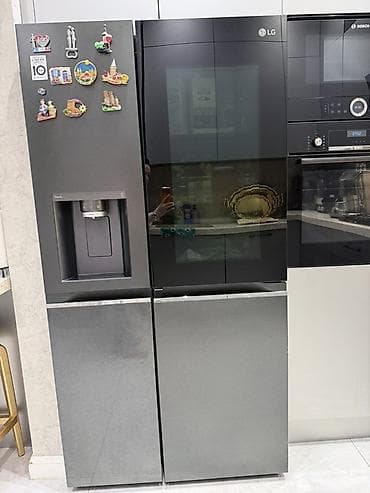 2 qapılı LG Soyuducu Satılır, rəng - Qara, Dispenserli