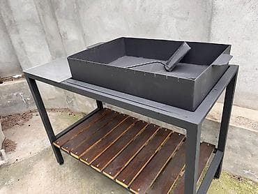 Samovarlar: Metall mangal masası və qril komplekti - Geniş ölçülü, qalın metaldan — 2