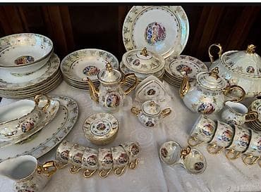 kala bitkisi: Klassik süfrə və içki dəstləri toplusu - Porcelain çay-servis dəsti — 3