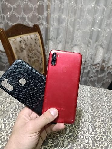 atv plus antenna: Samsung Galaxy A11, rəng - Qırmızı, Barmaq izi — 1