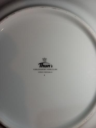 Ev və bağ: Boşqablar, 1 əd, rəng - Qızılı, Farfor, Çexiya — 2