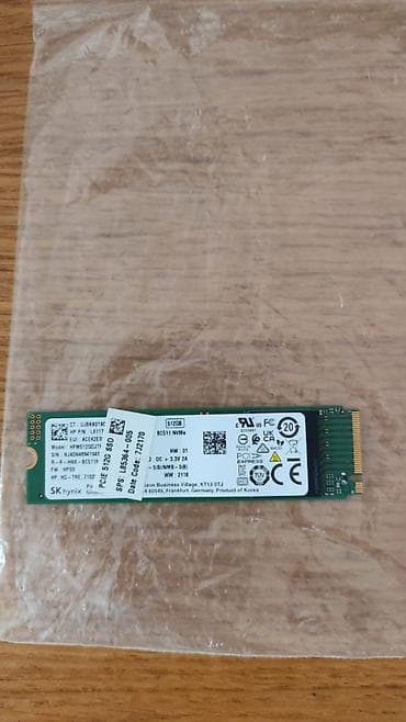 usb hard disk satilir: Daxili SSD disk Hynix, 512 GB, M.2, İşlənmiş — 1