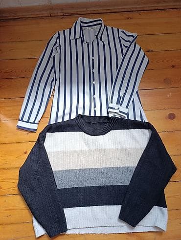 Qadın geyim dəsti – müxtəlif üst geyimlər və şalvarlar - Qısaqol — 3