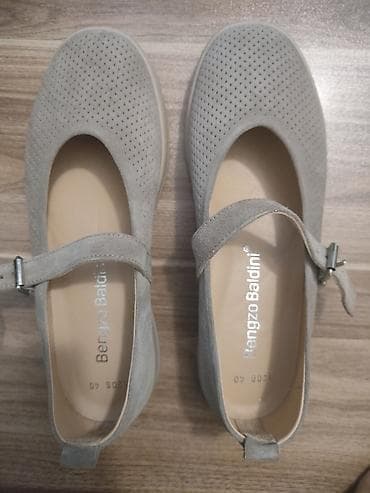 женские желтые туфли: Балетки, Размер: 40, цвет - Серый, Новый — 1