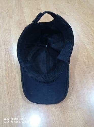 детские шерстяные шапки: Qara rəngli kepka - Material: zolaqlı manjetli məxmərə (korduroy) — 3