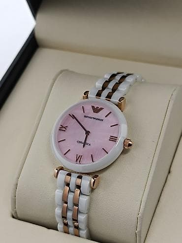 saat şamdan: Qol saatı, Emporio Armani, rəng - Ağ — 6