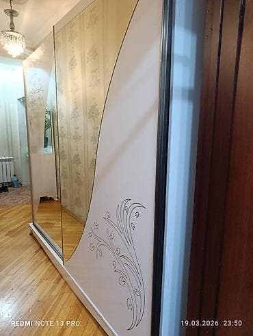 paltar şkafi: 2 qapılı, Güzgülü, Ağ, Taxta, Kupe, Düz dolab — 2