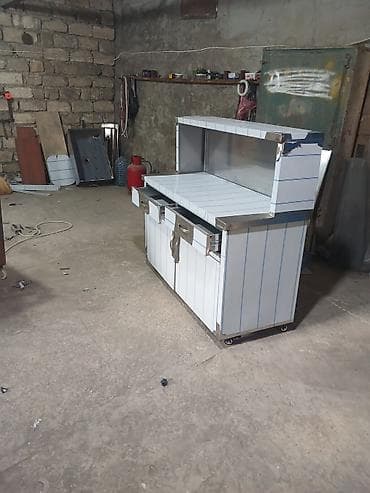 araba simit: Daşınma arabası – paslanmayan poladdan iş stolu və vitrinli modul - — 4