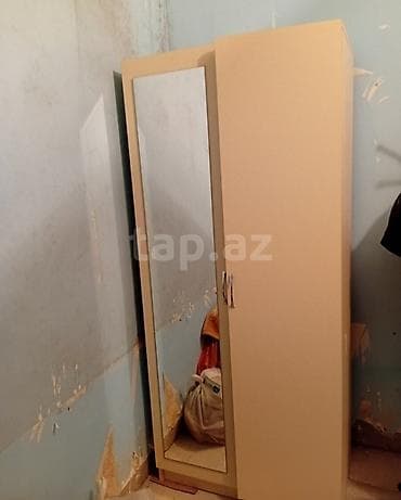 qardırob: 2 qapılı, Güzgülü, Bej, Açılan, Düz dolab — 1
