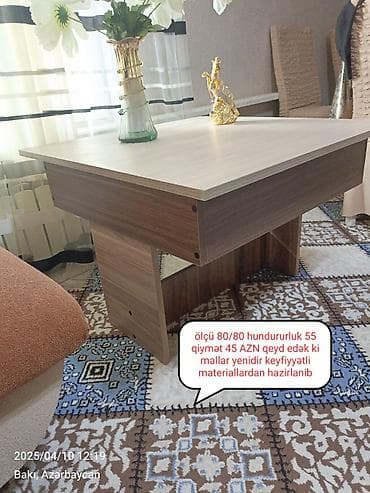 demir stolar: Jurnal masası, Yeni, Açılmayan, MDF, Kvadrat masa — 4