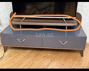 Rəflər: TV üçün əlavə üst rəf (modul) - Material: ağac teksturalı laminat - — 1