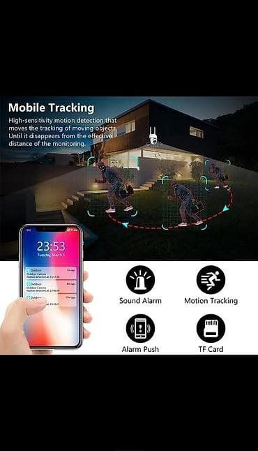 foto cərcivə: Wi‑Fi PTZ IP Təhlükəsizlik Kamerası – açıq/küçə üçün Xüsusiyyətlər: - — 3