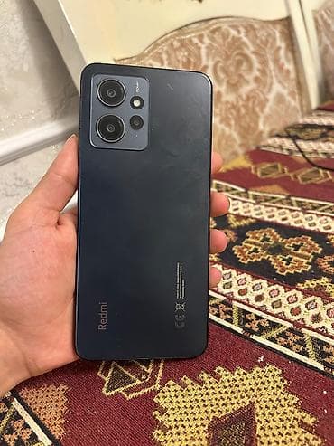 Redmi Note 12, 128 GB, rəng - Qara, Sensor, Barmaq izi, İki sim kartlı
