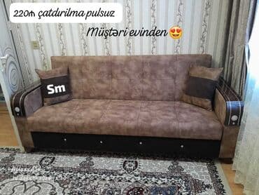 divan krovat: Di̇van-kravat, Yeni, Açılan, Bazalı, Vеlur parça, Şəhərdaxili pulsuz çatdırılma — 8