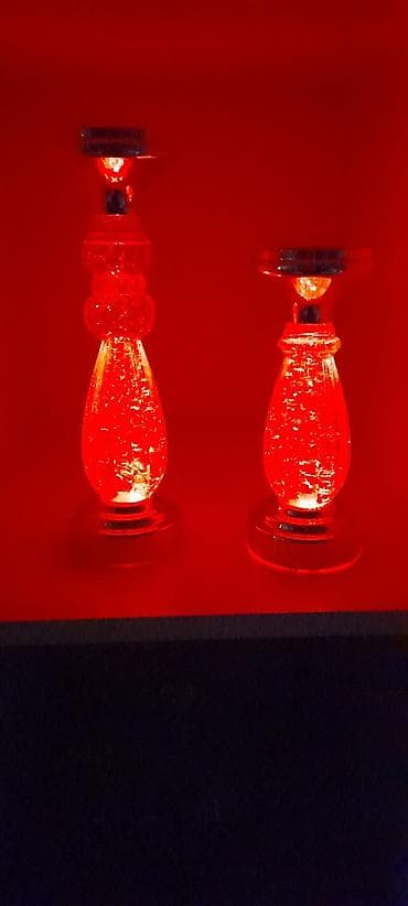 Все для дома и сада: Məhsul: Dekorativ şamlıq dəsti (2 ədəd)12 - Material: Şüşə gövdə — 8