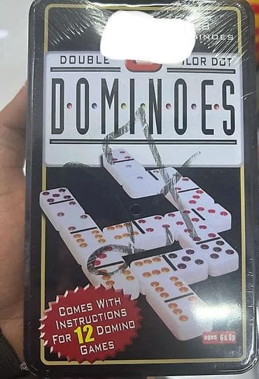 Ovçuluq və balıqçılıq: Taxta qutuda domino dəsti - Klassik domino oyunu üçün tam dəst - — 10