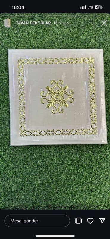 Digər tavan materialları: Tavan dekor paneli – klassik naxışlı - Material: yüngül, quraşdırmaya — 1