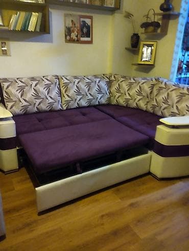 desmal: Künc divan – çarpayı mexanizmi ilə - Model: künc (L-şəkilli) divan - — 3