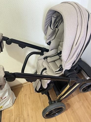 usaq xoncasi instagram: Uşaq arabası – bej rəngli, çoxfunksiyalı 2‑in‑1 komplekt happy baby — 8