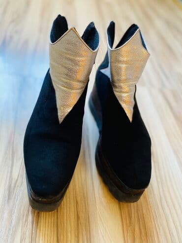 dəri qadın botilyonu: Ölçü: 39, İşlənmiş — 2