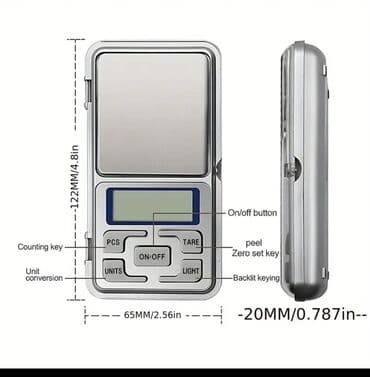 Zərgərlik tərəzisi. - Ölçü diapazonu: 0.01–500 qram - 5 ölçü vahidi