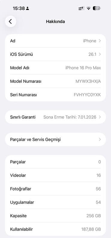 tv box h96: IPhone 16 Pro Max, 256 GB, Qızılı, Face ID — 8