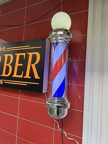 Bərbərxana üçün klassik fırlanan “barber pole” işıqlandırma lövhəsi
