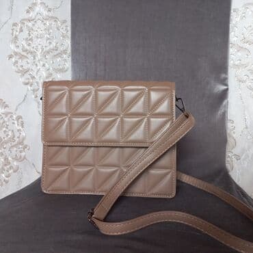 Сумки: Qadın çantaları – 2 model 1) Bej rəngli çiyindən asma çanta - — 1