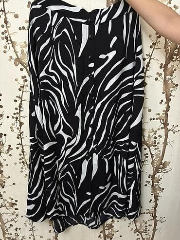Qadın yubkasi – zebra naxışlı - Rəng: qara-ağ, zebra printi - Dizayn — 3