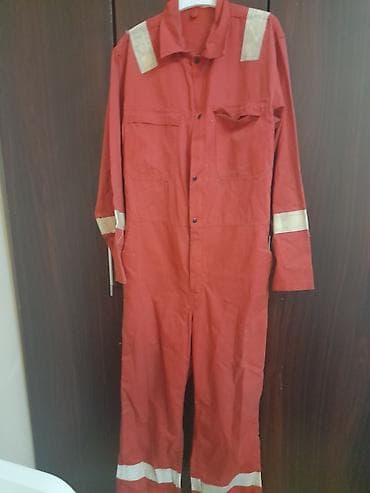 polis forması sekilleri: Qırmızı rəngli işçi kombinezonu - Model: tam bədən kombinezon - Rəng — 3