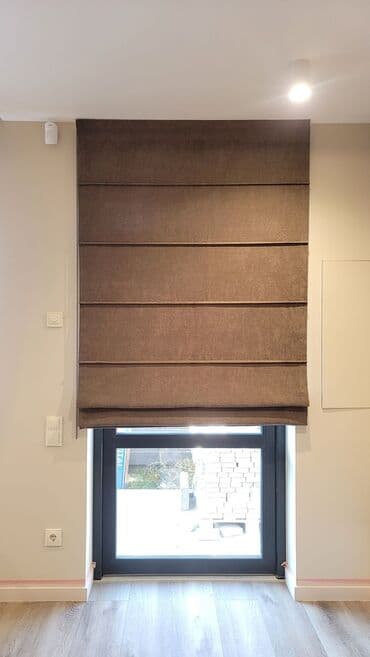 ucuz jaluz: Roma tipli pərdə - Dizayn: Yuxarı qalxan üfüqi büzməli (qat-qat) roma — 5