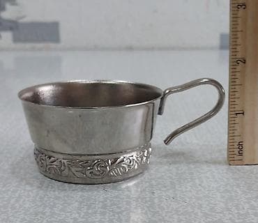 xurustal stekan: Stəkanlar, rəng - Gümüşü, 6 ədədli dəst, SSRİ — 8