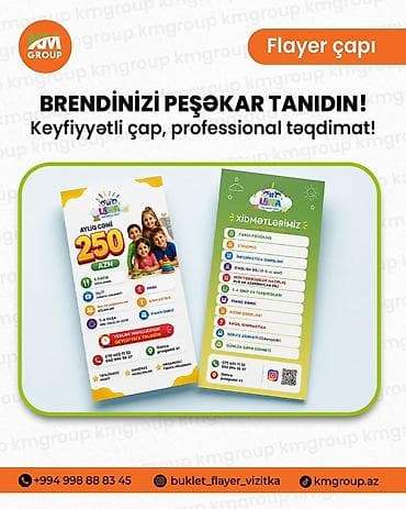 Xidmətlər: Flayer çapı – brendinizi peşəkar tanıdan poliqrafiya həlli - — 1