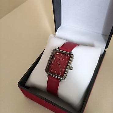 gizil saat: Qol saatı, Gucci, rəng - Qırmızı — 7