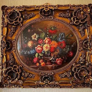 pion qiymeti: - Məhsul: Çərçivəli yağlı boya tablo - Mövzu: Klassik natürmort – — 1