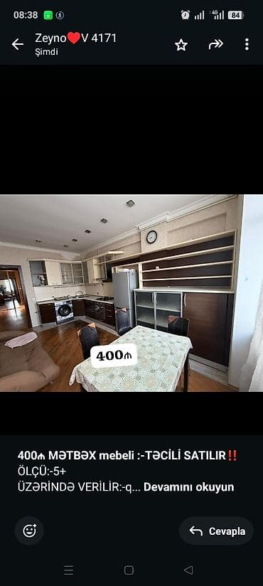 *400₼ MƏTBƏX mebeli :-TƏCİLİ SATILIR*‼️ ÖLÇÜ:-5+ ÜZƏRİNDƏ lalafo.az -da *400₼ MƏTBƏX mebeli :-TƏCİLİ SATILIR*‼️ ÖLÇÜ:-5+ ÜZƏRİNDƏ