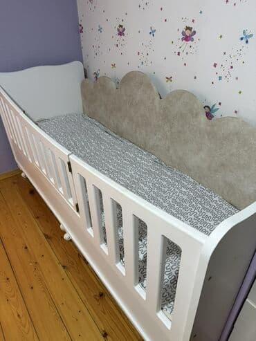 кровать с базой: Oğlan və qız üçün, Çarpayı, Bazalı, Matras ilə, Siyirməsiz — 2
