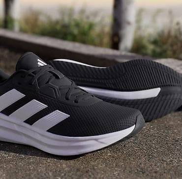 Kişi ayaqqabıları: Orjinal Adidas Galaxy 7 kişi qaçış krossovkası – qara/ağ - Model — 8