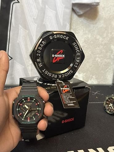 G-SHOCK qol saatı - Brend: G‑SHOCK (Casio) - Korpus: qara rəngli
