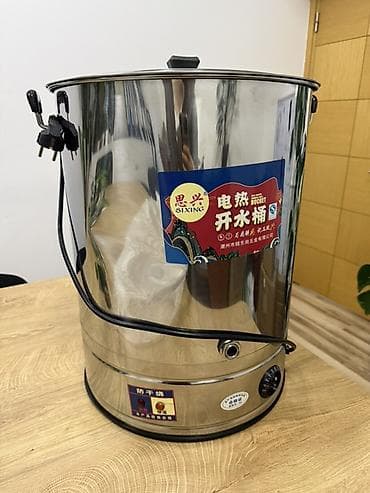 Elektriklə qızdırılan paslanmaz 60 lt samovar - Geniş tutumlu