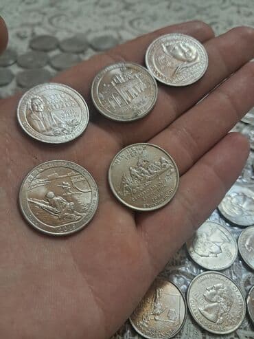 qerbli qəpik: ABŞ sikkələri – qarışıq lot - Növ və nominalar: quarter dollar (25¢) — 33