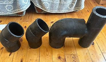 Qamaklar: HDPE boru fitinqləri dəsti Tərkib: - 2 ədəd 45° bucaq fitinqi (HDPE — 3