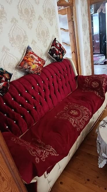 kredit divanlar: Qonaq otağı üçün yumşaq mebel dəsti - Tərkib: 1 divan + 2 kreslo - — 2