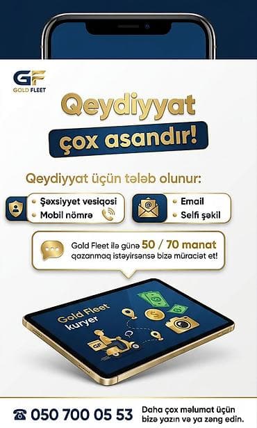İş: Sürücü-kuryer tələb olunur, Nəqliyyat təmin edilir, Gündəlik ödəniş, Təcrübəsiz — 1